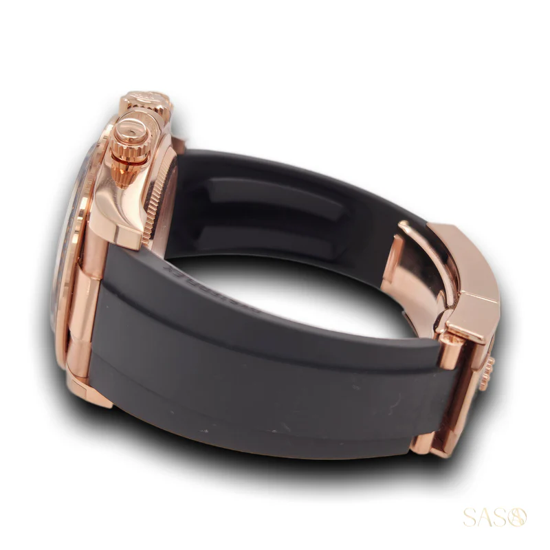 Rolex Daytona Rose Gold Oyster Flex Black Dial 126515LN