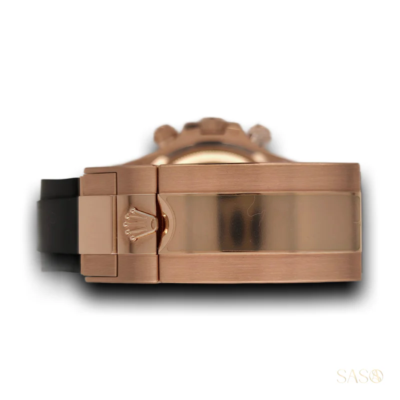 Rolex Daytona Rose Gold Oyster Flex Black Dial 126515LN
