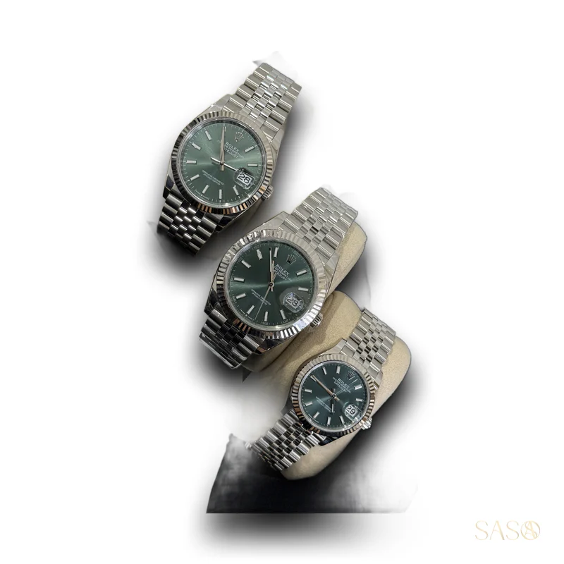 Rolex Datejust 41 Mint Green Dial Fluted Bezel Jubilee Stainless Steel 126334